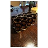 Beautiful black and gold glass cups
