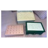 2 jewelry boxes and I storage box