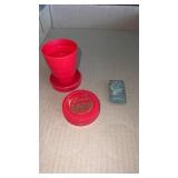 Money clip, and travel plastic cup