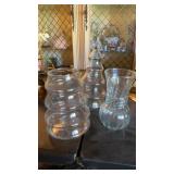Beautiful lot of glass vases and faux flowers
