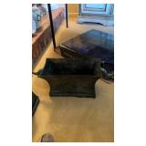 Grouping of metal planter decoration and more