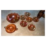 Jeanette, carnival glass, bowls, and more