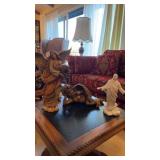 3 Statues of Religious Figures, 2 Wood Angels,