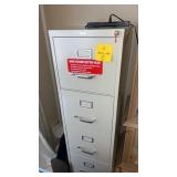 4 drawer file cabinet  with key  approximately