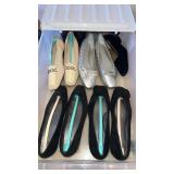 Tote with lid and womanï¿½s dress shoes size  10M