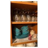 Very nice grouping of glasses and plates