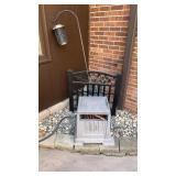 Grouping of Outdoor Items, Metal Fence, Shepards