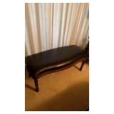 Leather bench 44ï¿½x19ï¿½x17ï¿½