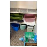 Grouping of Plastic, Buckets, Storage