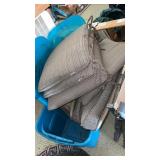 Tote with lid and outdoor chair cushions