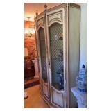 Wood and glass curio cabinet/hutch 56ï¿½x87ï¿½x18ï¿½