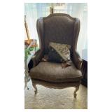 Grouping of Mid Century Furniture, Fabric Chair