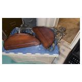 2 wall shelfï¿½s and tote with hangers