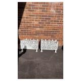 2 Metal Wire Flower Pots