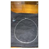 Silver necklace and ring marked 925