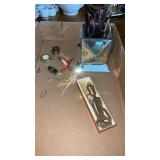 Womenï¿½s glasses, mirrored holder, jewelry, and