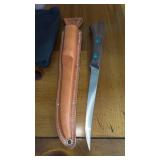 Filet knife and holder