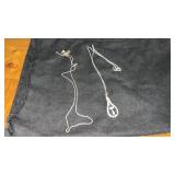 Necklace with pendant pendant marked 925 and