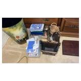 Garbage pail , note cards and more