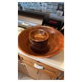 Wood salad bowl