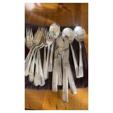 Miscellaneous silver plate silverware in bag