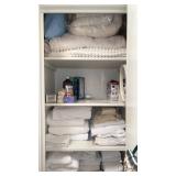 Bathroom Closet of Towels, Wash-clothes, Cleaning