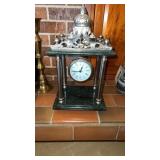 Mantel/Table Clock with Marble Base approx 9.5ï¿½ x