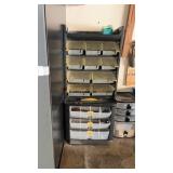 Grouping of Plastic Hardware Storage Containers