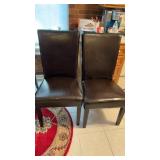 4 black leather kitchen chairs