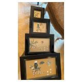 Oriental Asian Black Wood Nesting Table with