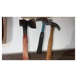 Hatchet and  2 hammers
