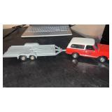 Erdle, 1969 diecast model Chevy K5 blazer, red