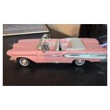 1958 Edsel citation convertible, pink diecast car