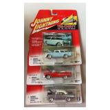 3 Johnny Lightning diecast metal cars