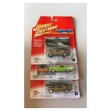 3 Johnny Lightning diecast metal cars