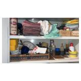 Grouping of shop towels  lubricating, oils and