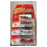 3 Johnny Lightning diecast metal cars  Offical
