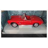 1962 convertible, red Corvette, diecast car 1/18
