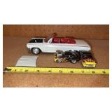 1960s Impala , Hood loose, & 2 Mini Hot Rod Cars