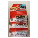 3 Johnny Lightning diecast metal cars American