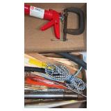 C-clamp , caulking gun and more