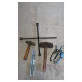 Miscellaneous lot of tools and tire iron