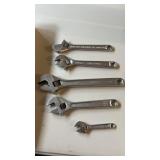 5 Various Branded Adjustable Crescent Wrench,