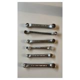 6 Various Branded Stubby Box End Wrench,
