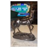 Bronze trotting horse statue, 7 1/2 inches