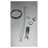 Miscellaneous silver tone, jewelry, and more
