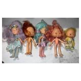 5 strawberry shortcake dolls