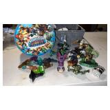Group of Skylanders, and case