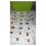 Group of unused postage stamps