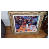 framed painting, called red tulips, approximately